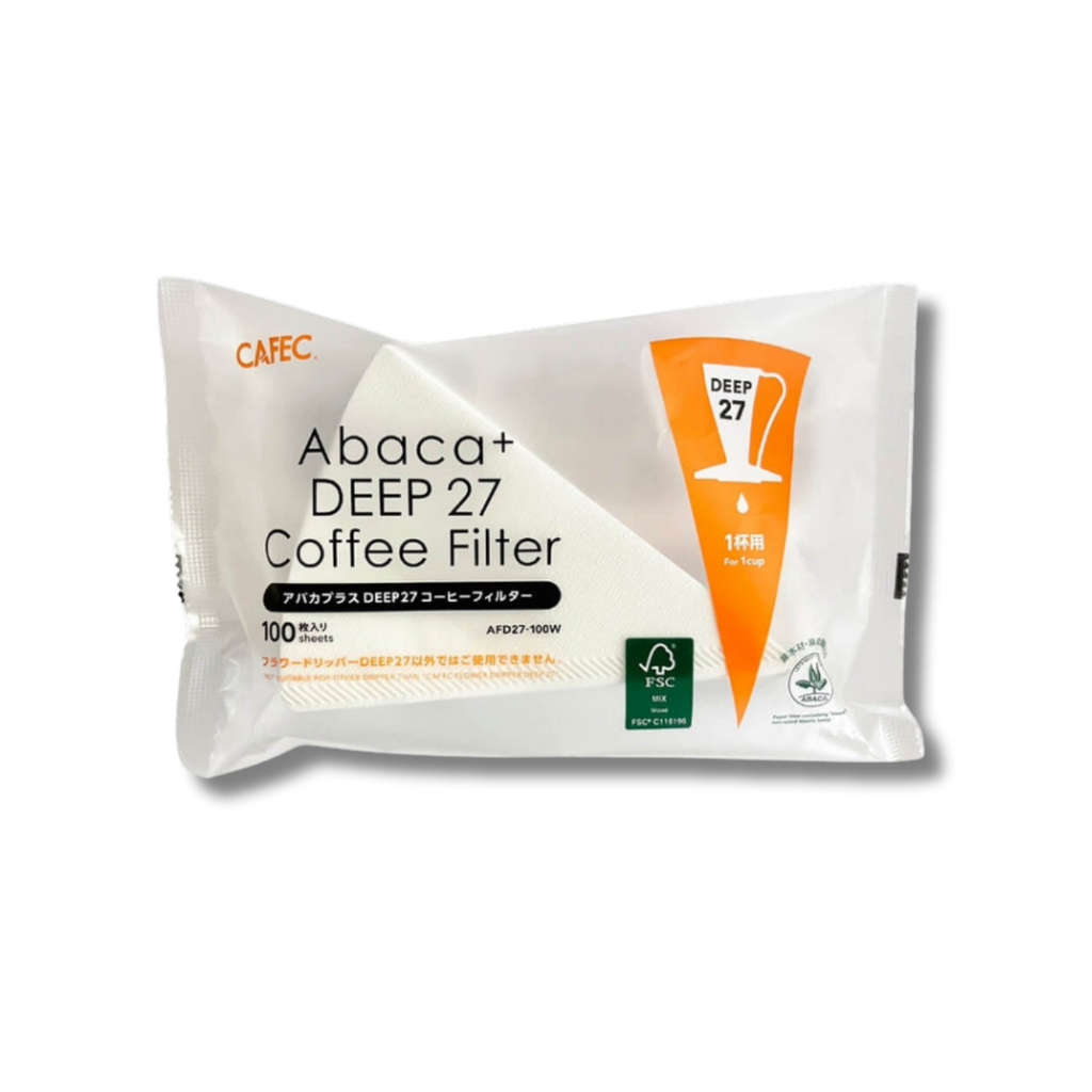 CAFEC | Abaca+ Deep 27 Coffee Filters (100pk)
