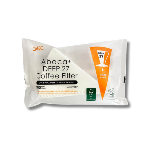 CAFEC | Abaca+ Deep 27 Coffee Filters (100pk)