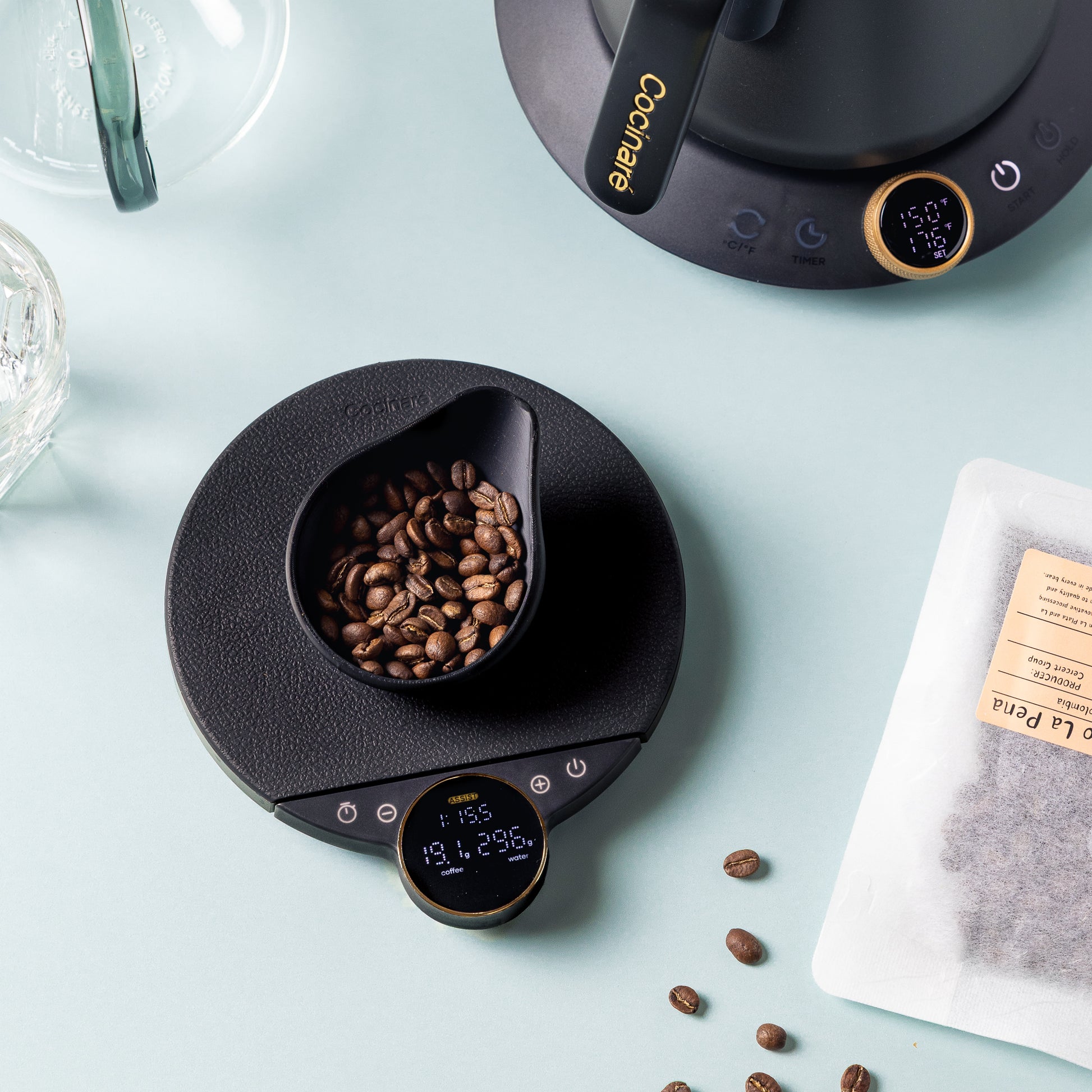 Cocinare Precision Brew Bundle with coffee beans 