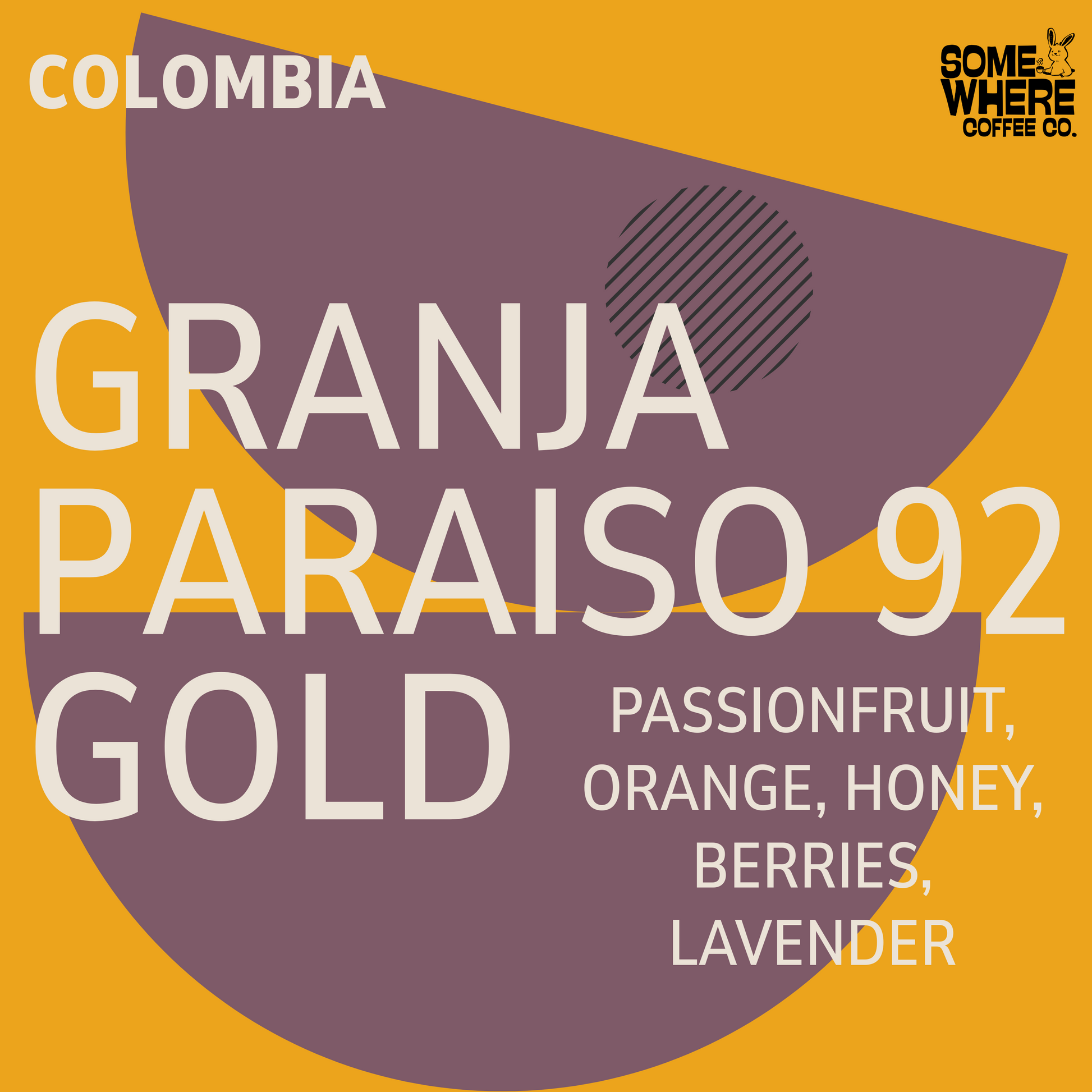 Granja Paraiso 92 Gold red bourbon coffee beans roasted in Edmonton, AB, with Passion fruit, orange, honey, berries and lavender flavour notes.