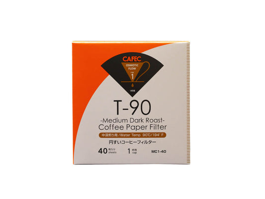 CAFEC | Medium-Dark Roast Coffee Paper Filters (40pk)
2-4 Cup