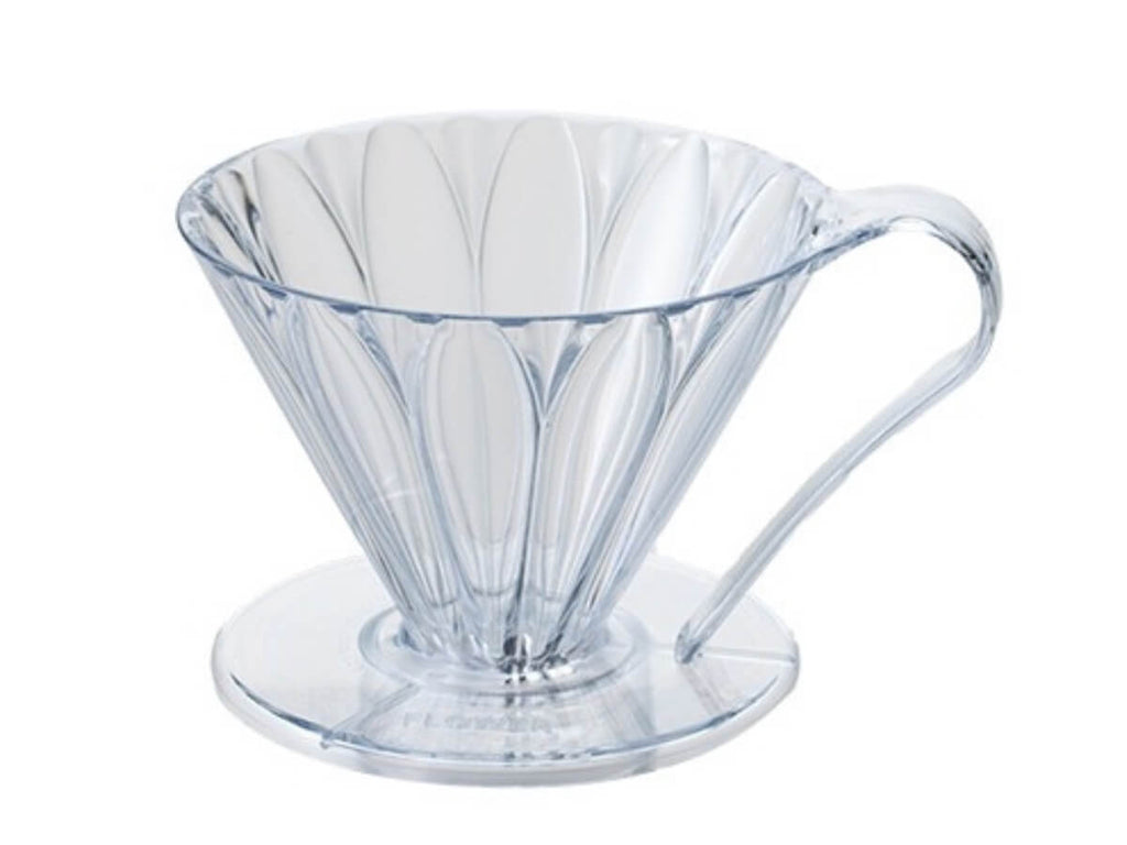 CAFEC clear tritan flower dripper in 4-cup capacity