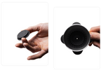 A split-panel close-up revealing the engineering behind the OREA Regulator; the left shows a hand holding the circular silicone disc, while the right looks down inside the black O2 dripper to show how the regulator's center orifice sits perfectly in the base to control flow.